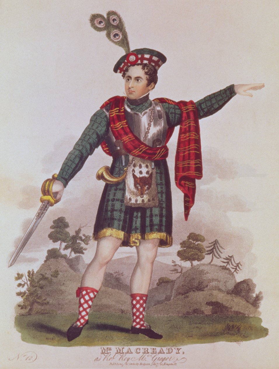 M. Macready dans le rôle de Rob Roy Macgregor d