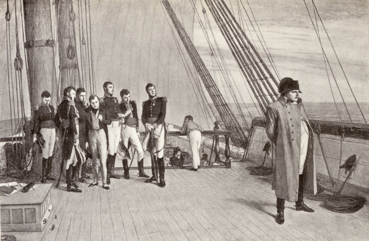 Napoléon (1769-1821) à bord du Bellerophon - English School