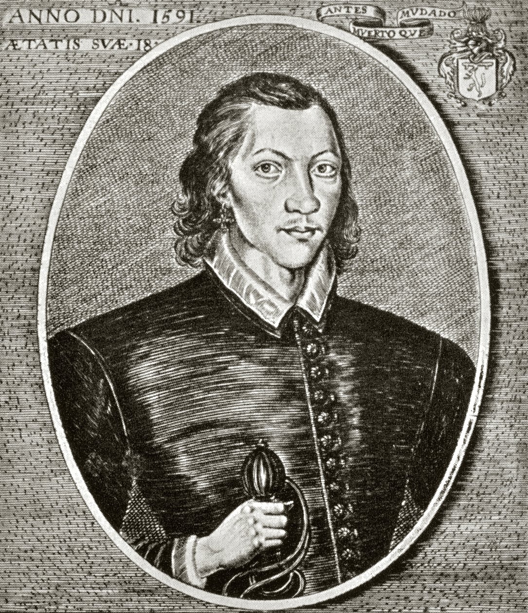 Portrait de John Donne, daté de 1591, frontispice de 