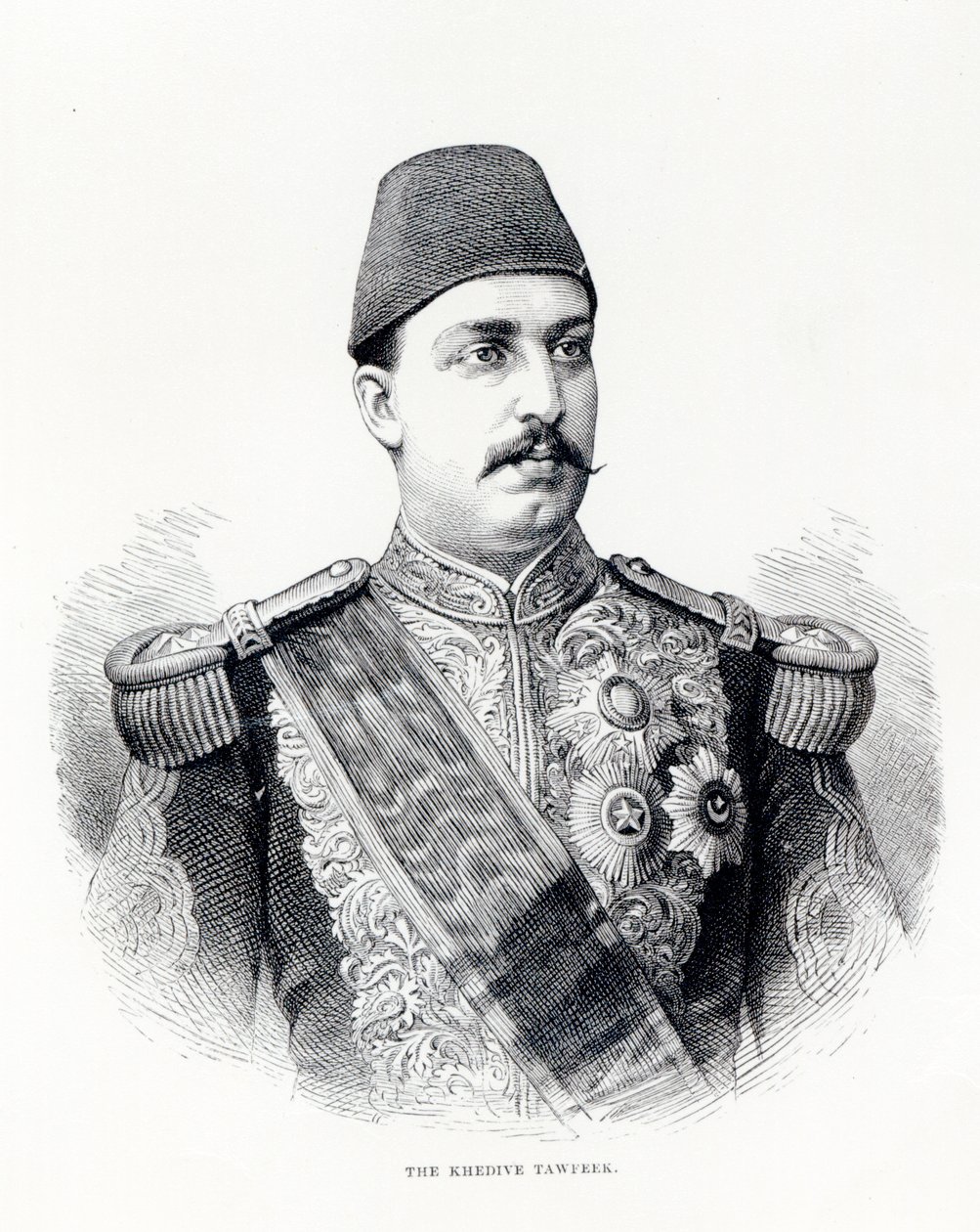 Portrait du Khédive Tawfig - English School