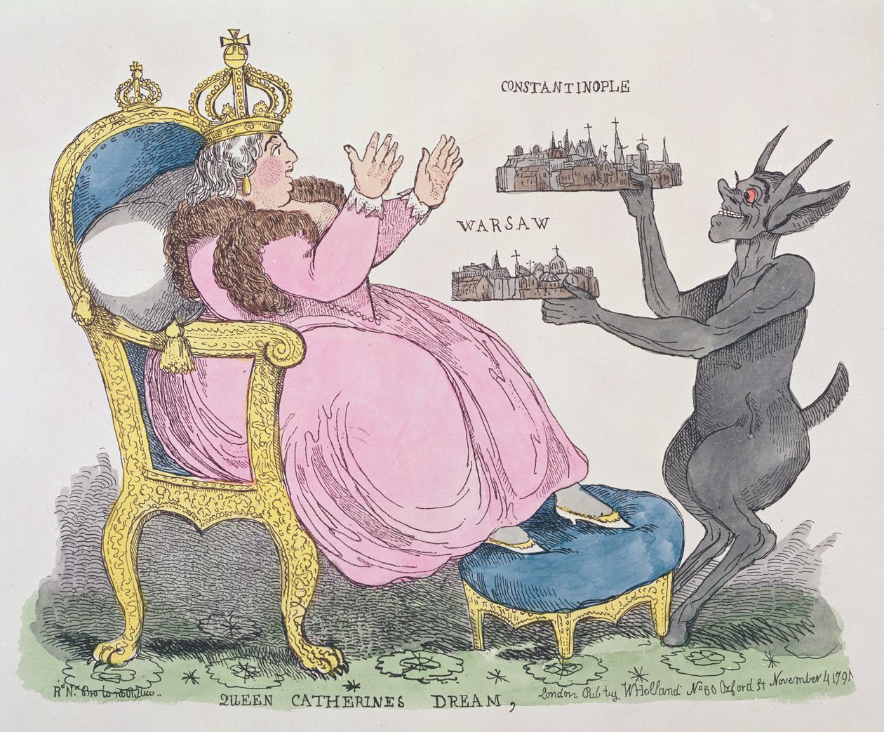 Le Rêve de la Reine Catherine, 1791 - English School