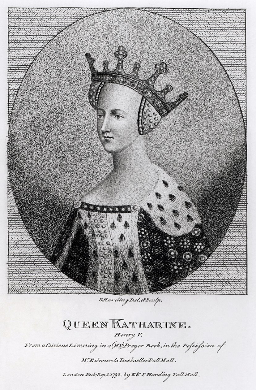 Reine Catherine (1401-37) publiée en 1792 - English School