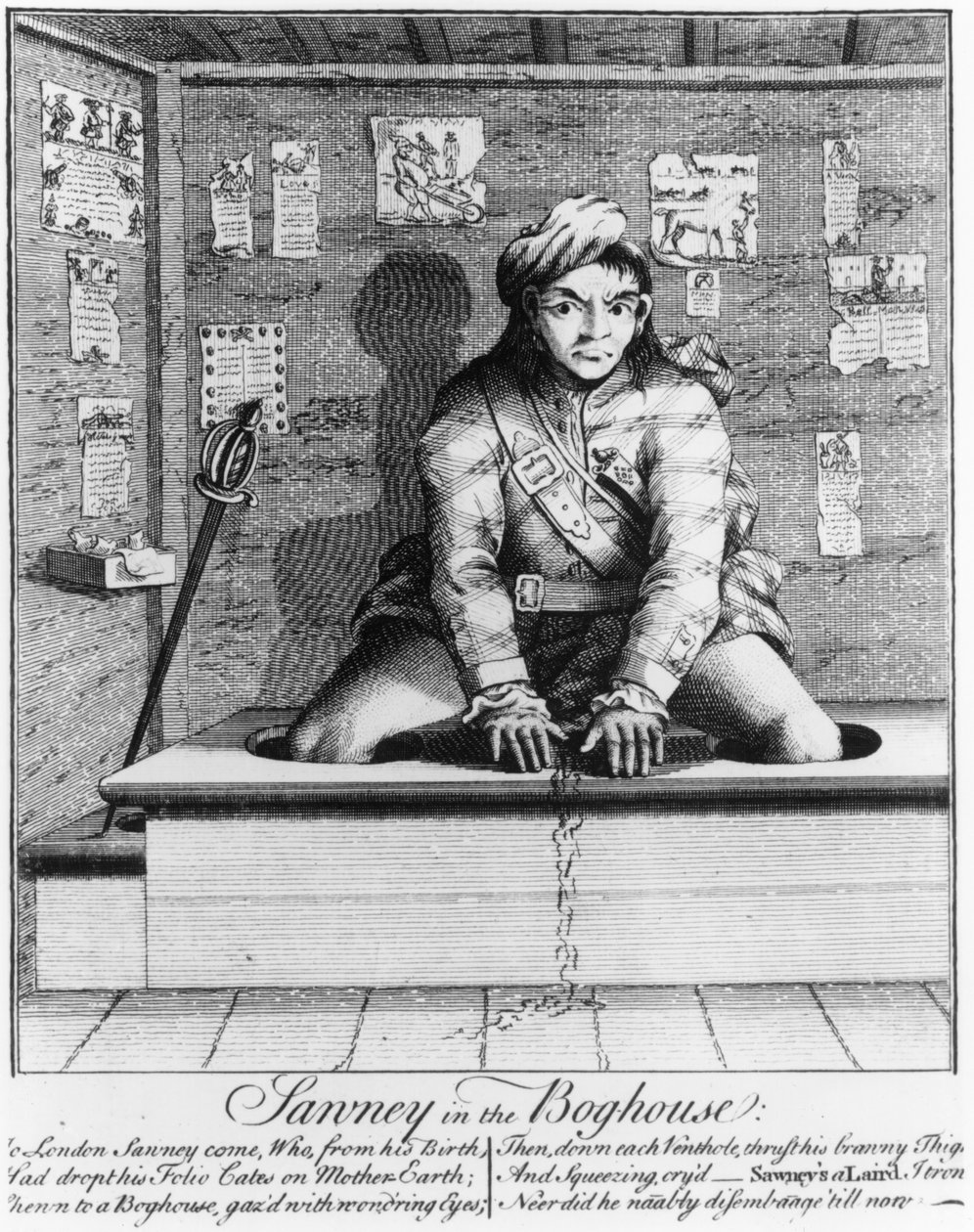 Sawney dans la maison des toilettes - English School