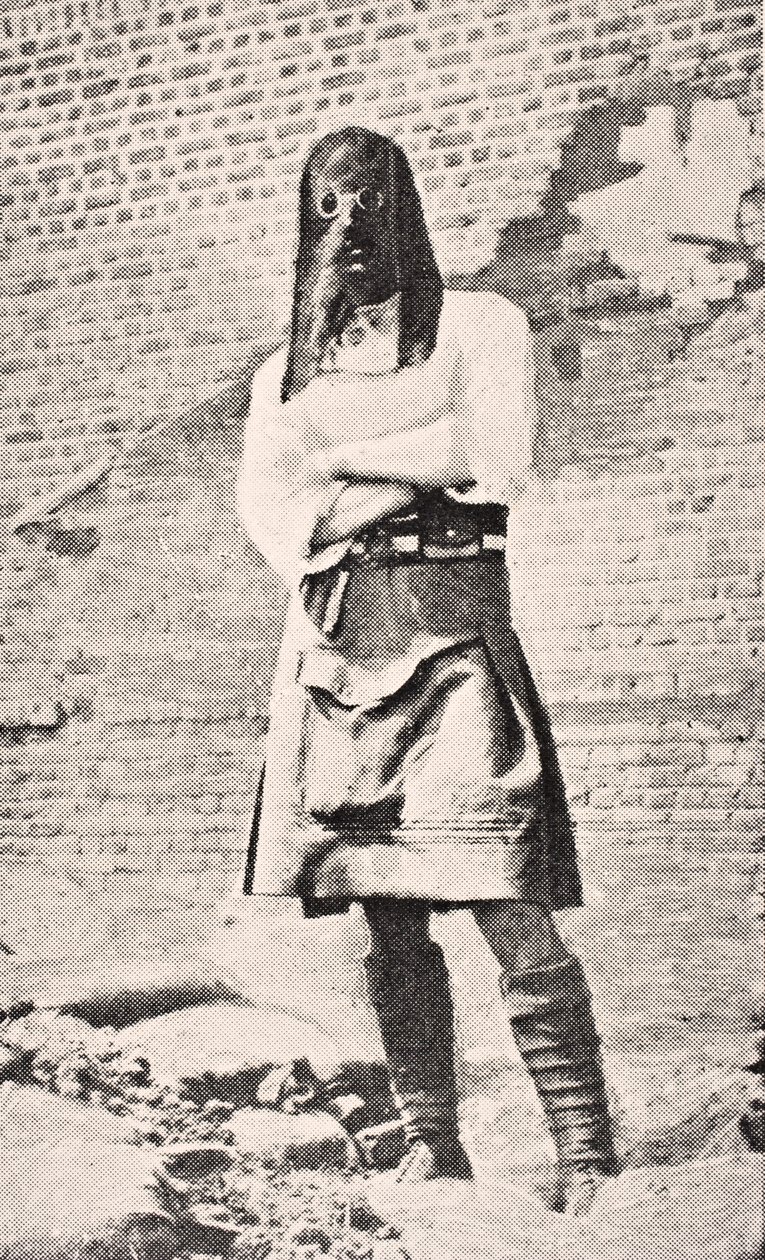 Soldat écossais portant un masque à gaz en 1915, de 