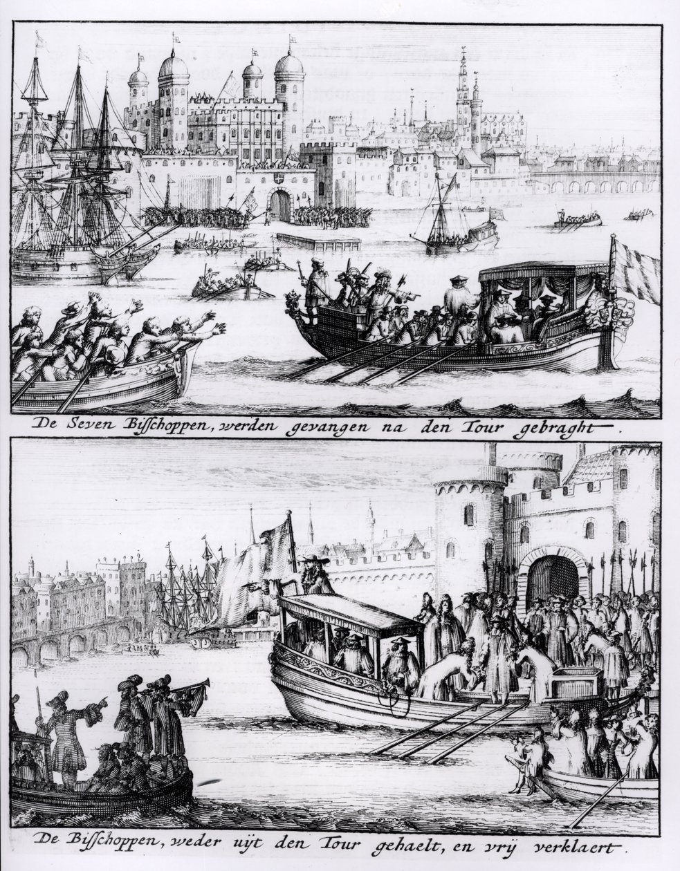 Les sept évêques vont à la Tour, 1688 - English School