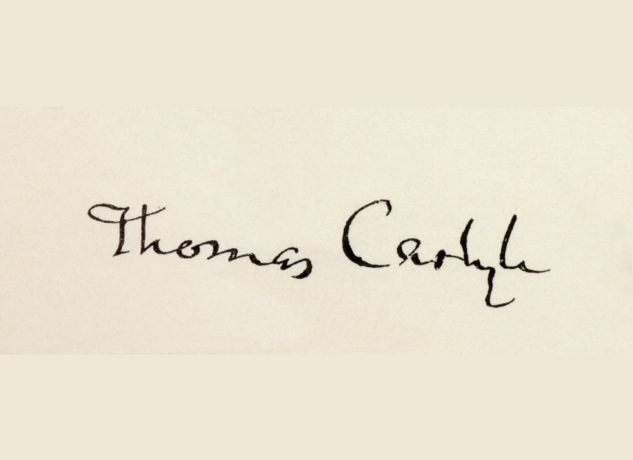 Signature de Thomas Carlyle - English School
