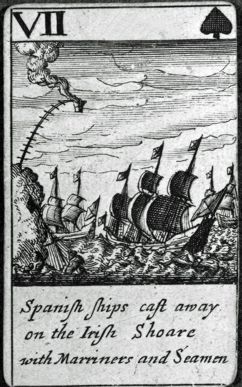 Navires espagnols échoués. VII de pique d