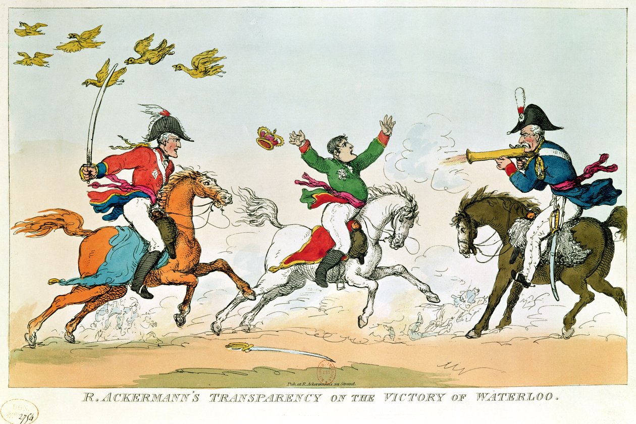 La Bataille de Waterloo, 18 juin 1815, publiée par Ackermann, 1815-20 - English School