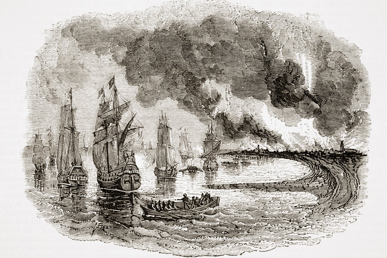 La flotte hollandaise dans la Medway, de 