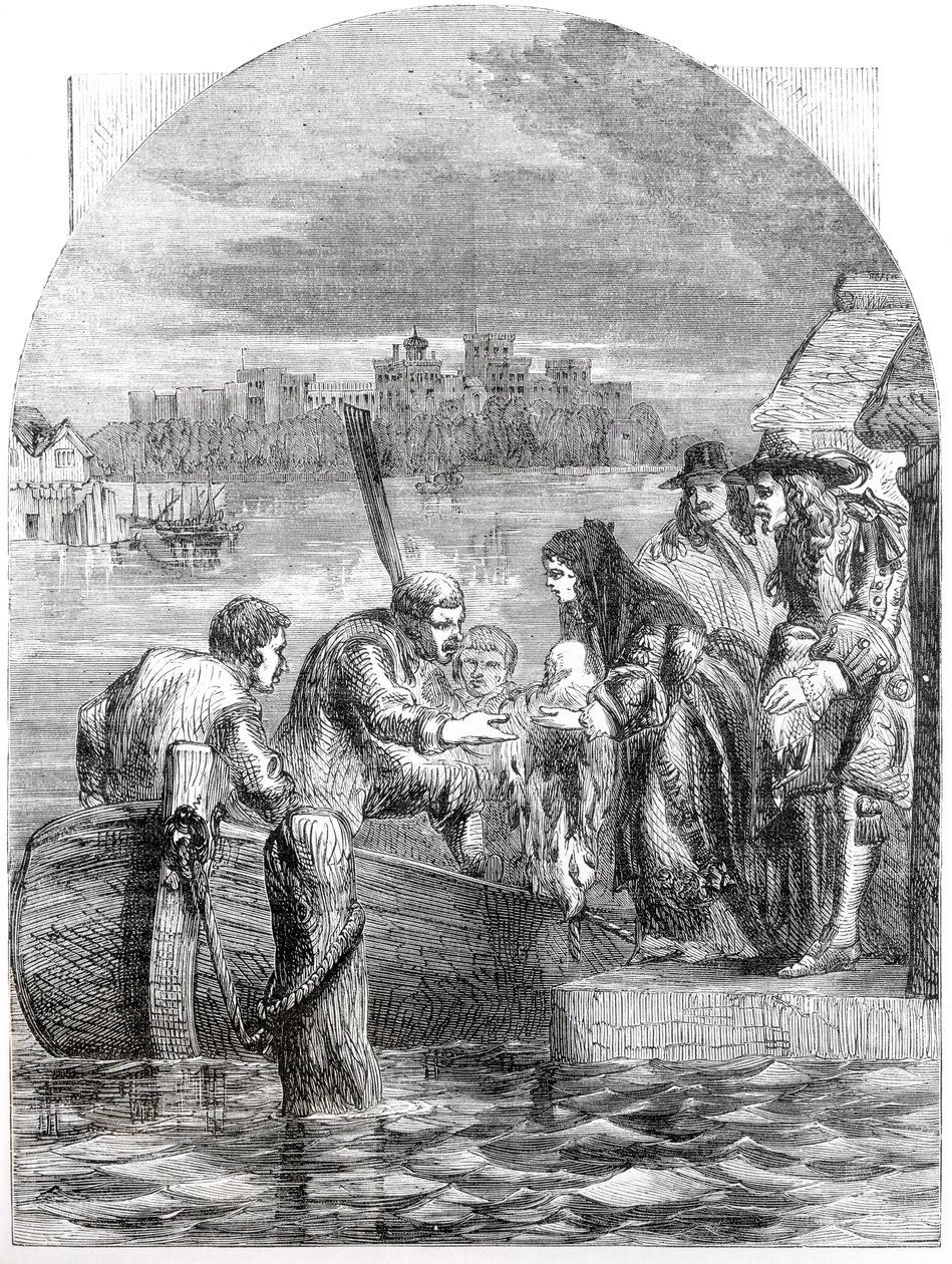 La fuite de la reine de Jacques II, décembre 1688 - English School