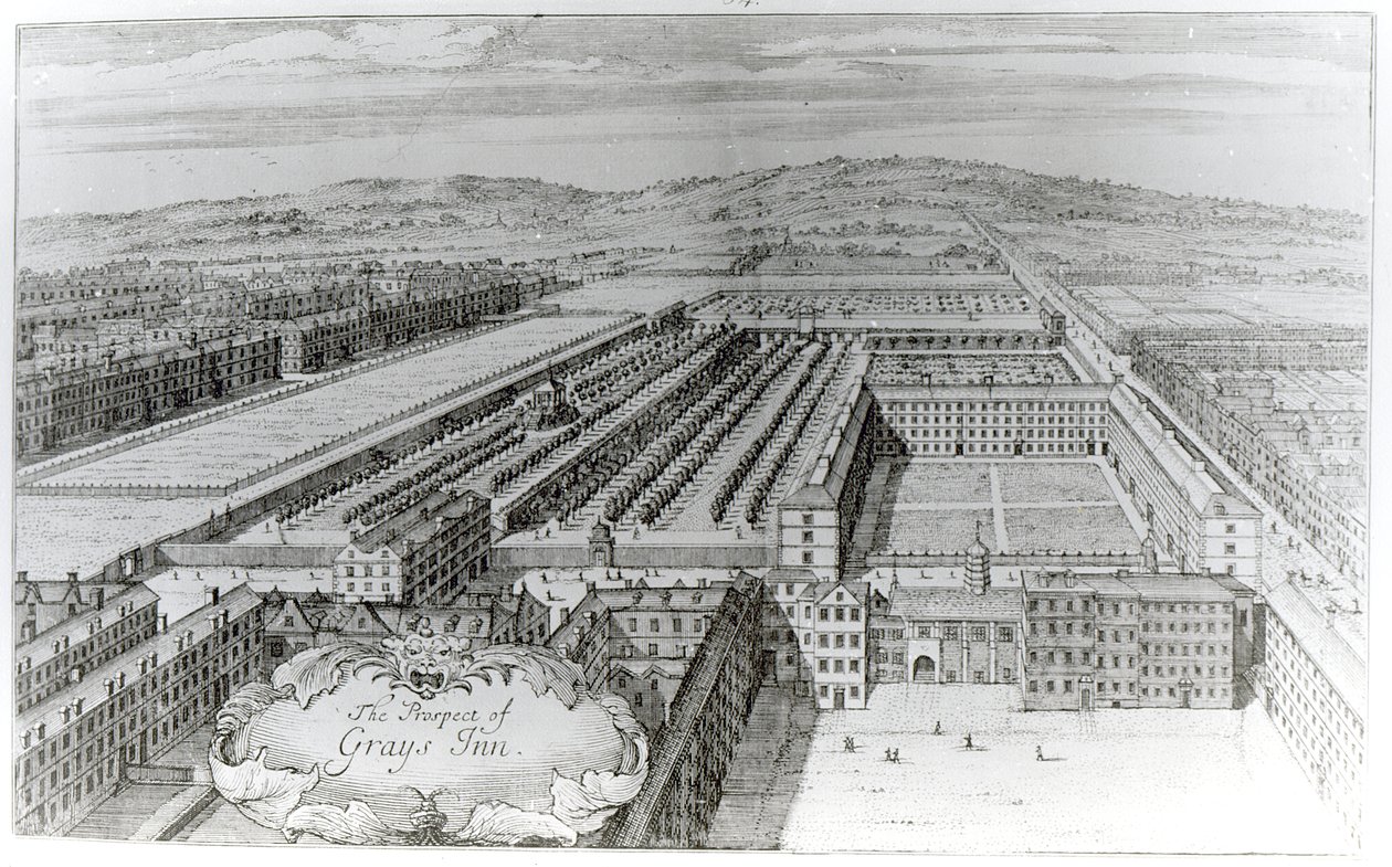 La Perspective de Grays Inn, 1720 - English School