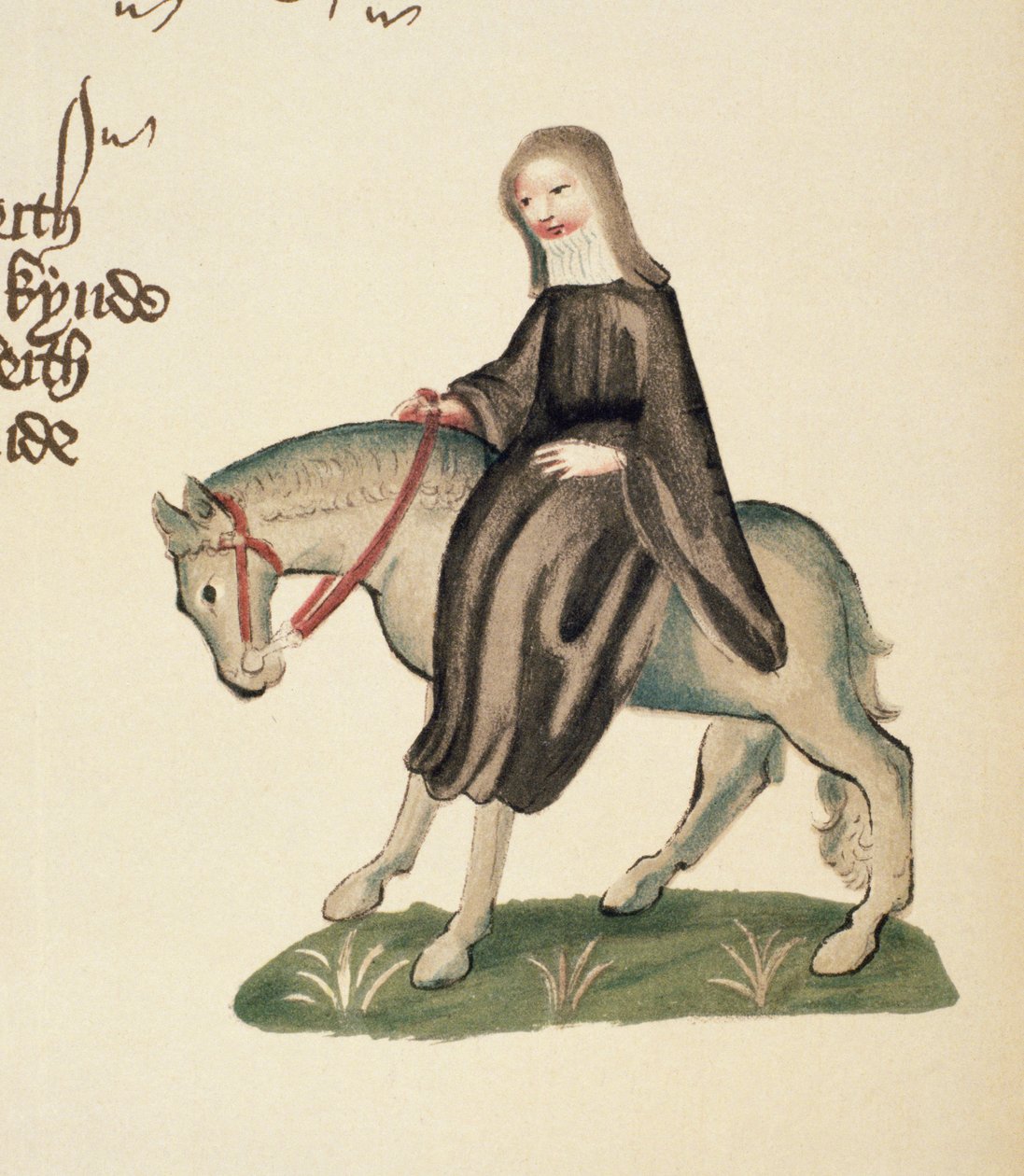 La Seconde Nonne (détail) des Contes de Canterbury, par Geoffrey Chaucer, manuscrit Ellesmere, édition fac-similé, 1911 - English School