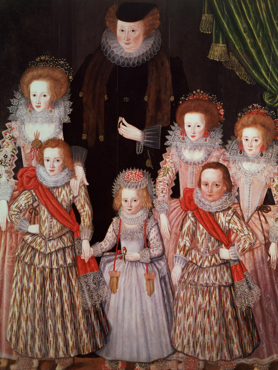 Le Groupe Tasburgh : Lettice Cressy, Dame Tasburgh de Bodney, Norfolk et ses enfants, vers 1605 - English School