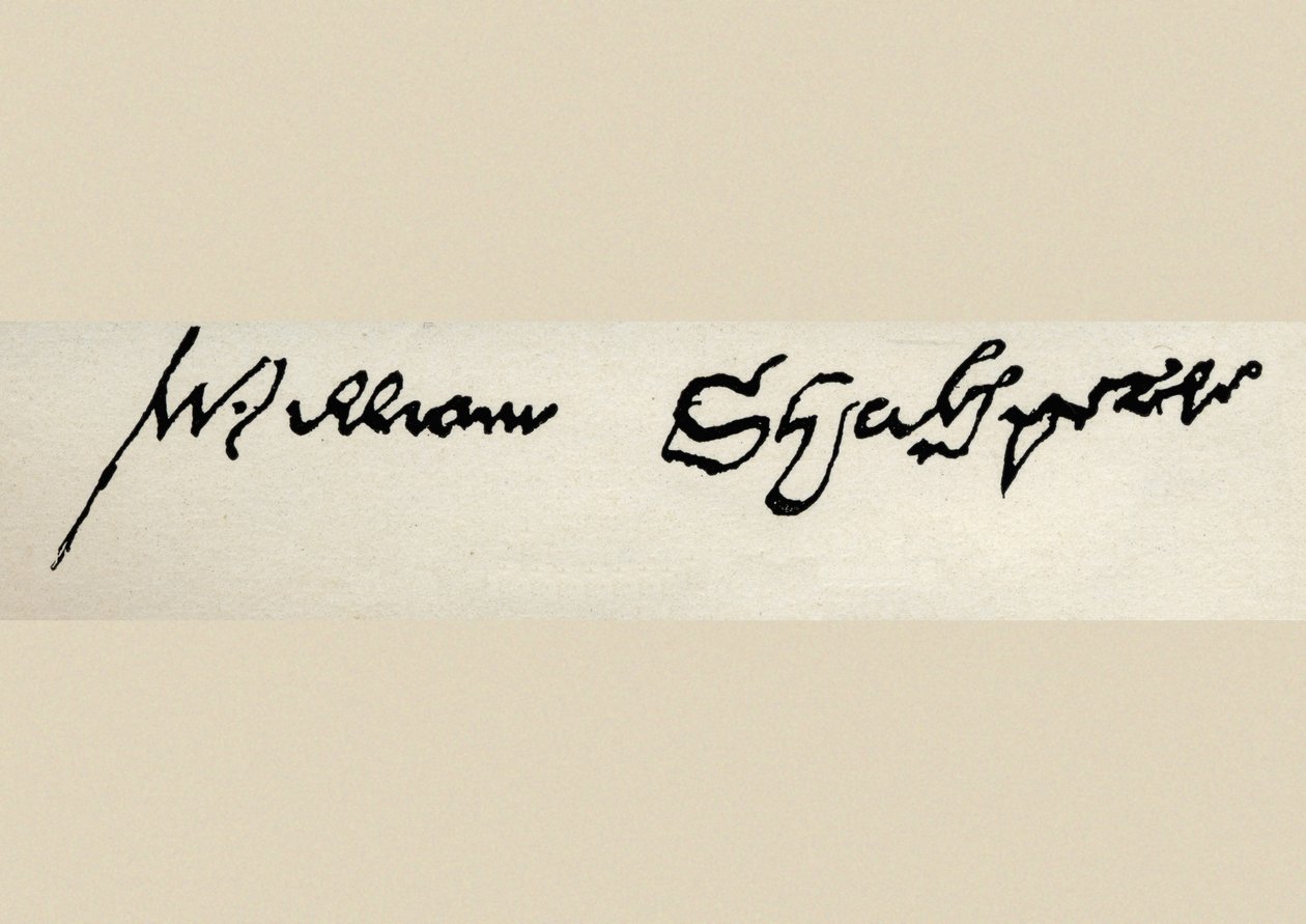 La signature de William Shakespeare (1564-1616) - English School