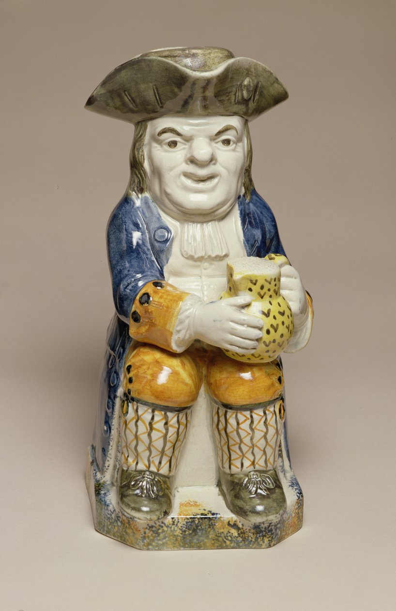 Toby Jug, fabriqué à Staffordshire, vers 1790-1810 - English School