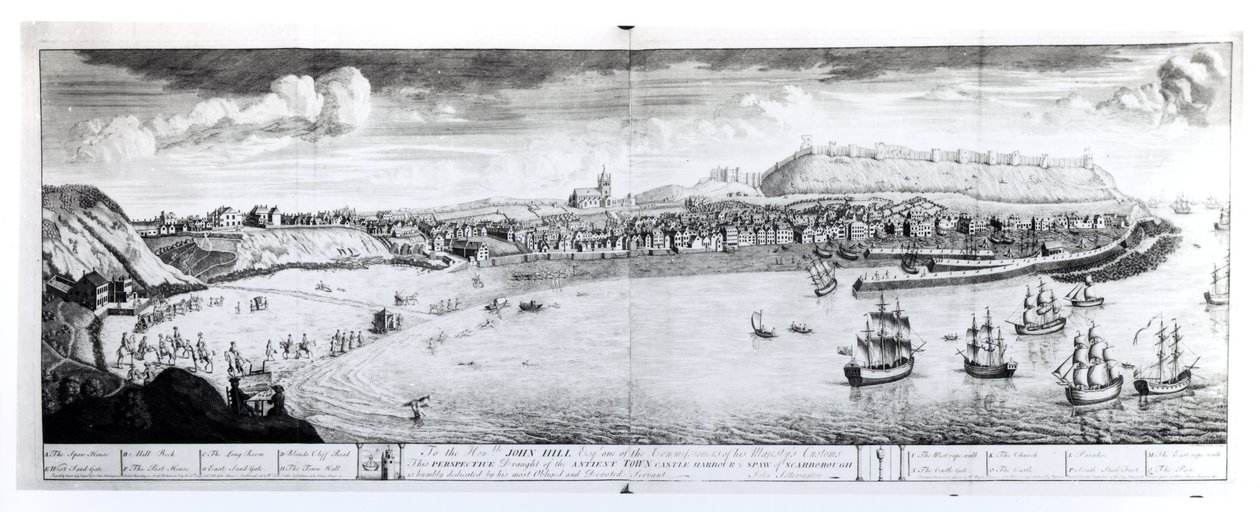 Vue de Scarborough, 1735 - English School