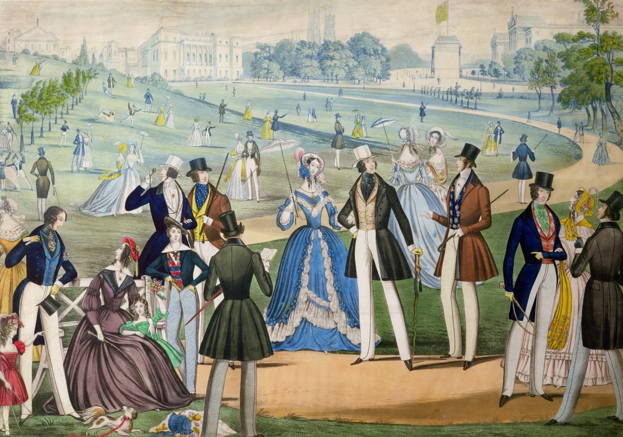 Vue de St. James depuis Green Park, Londres par Benjamin Read, vers 1838 - English School