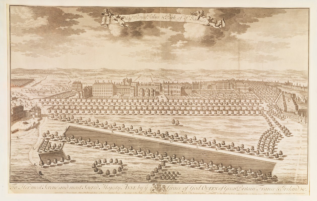 Vue du Palais Royal et du Parc de St James - English School