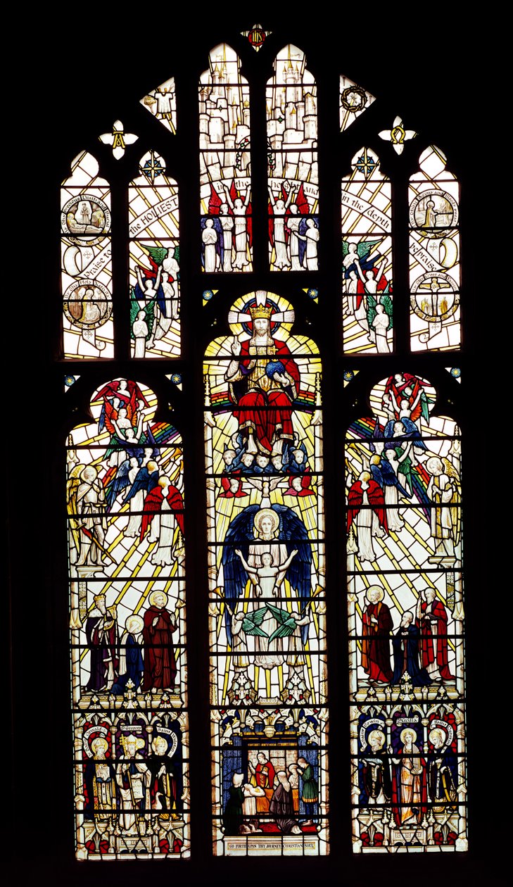 Vitrail dans la cathédrale de Worcester, 15ème siècle - English School