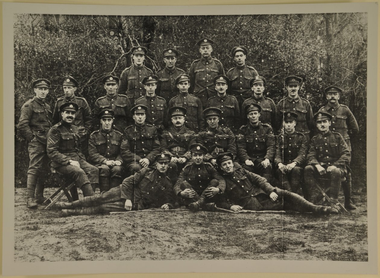 Portrait de groupe, possiblement la Leicester Royal Horse Artillery, 1914-15 - English Photographer