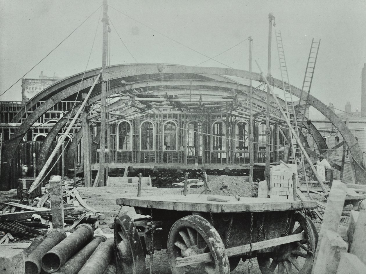 Gare de Kings Cross : travaux de construction en cours, 1862 - English Photographer