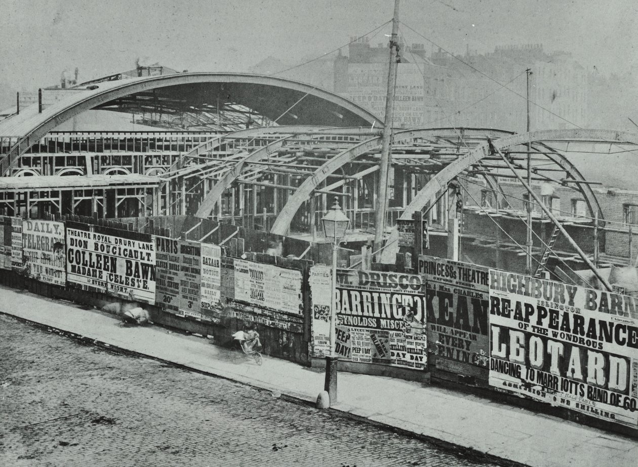 Gare de Kings Cross : travaux de construction en cours, 1862 - English Photographer