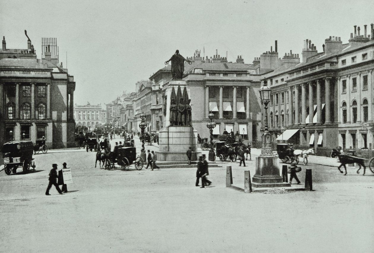 Regent Street, Westminster : Waterloo Place vue vers Regent Street, 1896 - English Photographer