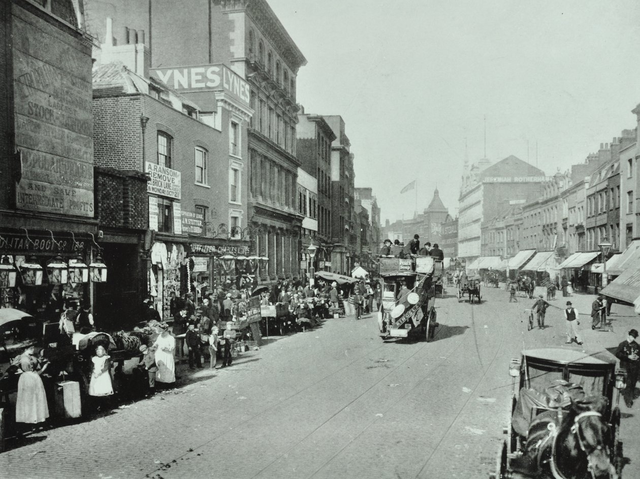 Shoreditch High Street : vue vers le nord, 1896 - English Photographer