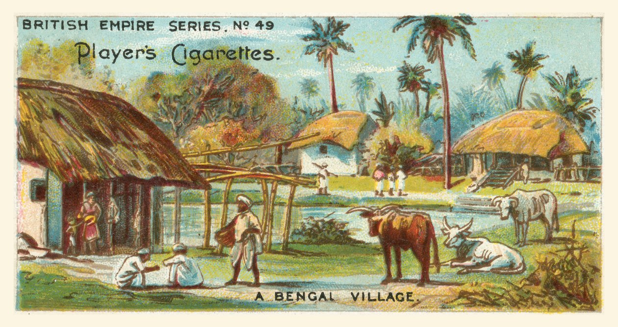 Un village du Bengale (chromolitho) - English School