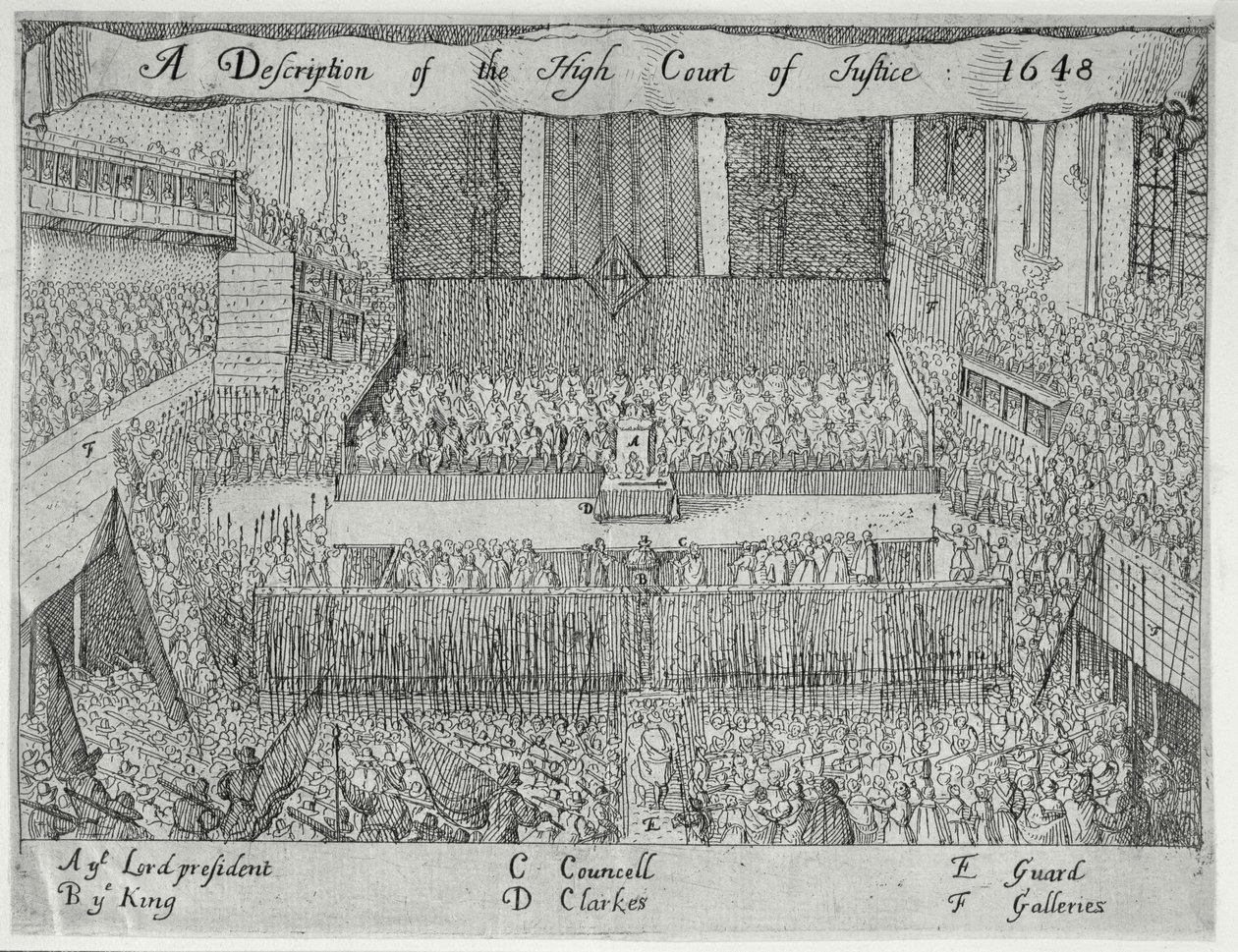 Description de la Haute Cour de Justice (Le Procès de Charles I), 17e siècle - English School