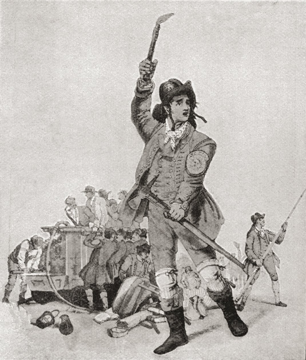 Un pompier londonien dans les années 1790. Du Strand Magazine publié en 1897. - English School