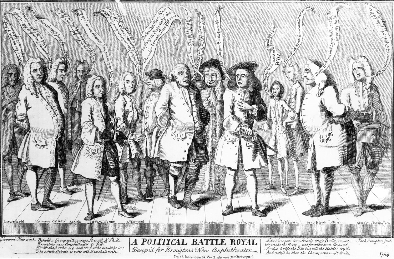 Une Bataille Politique Royale Conçue pour le Nouvel Amphithéâtre de Broughton, vers 1743 - English School