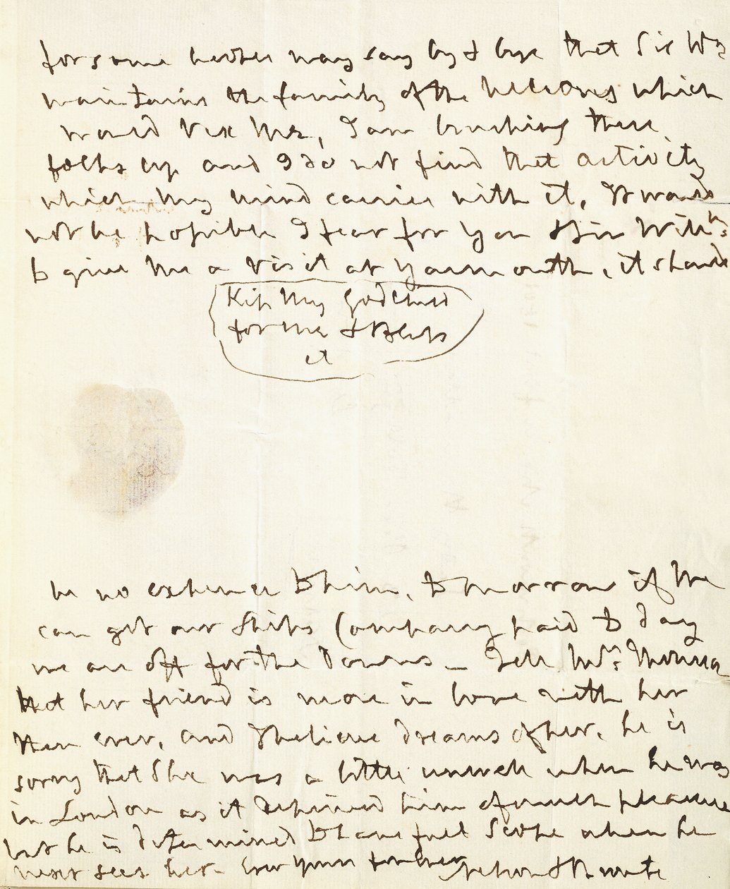 Lettre autographe signée à Lady Hamilton, 1801 - English School