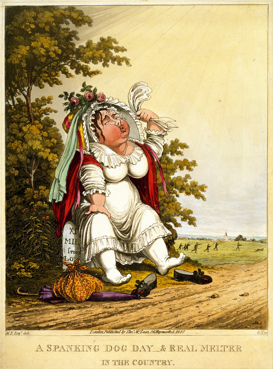 Une journée de chien et un vrai fondu à la campagne, gravé par George Hunt, publié par Thomas McLean, Londres, 1827 - English School