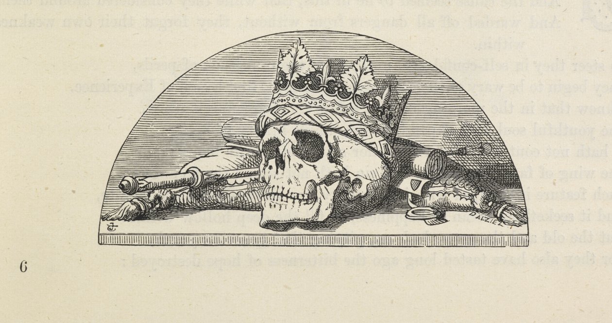Crâne portant une couronne, de 