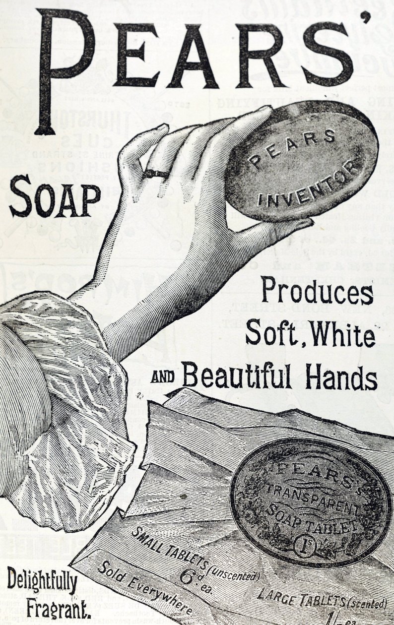 Publicité pour le savon Pears. 1887. Gravure - English School