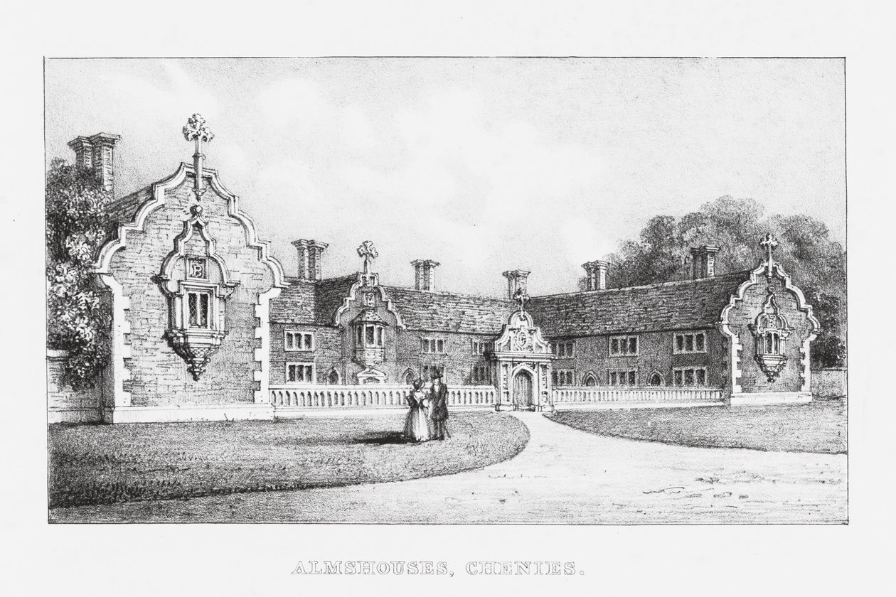 Almshouses, Chenies (gravure) - English School