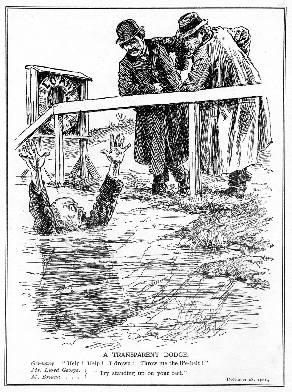 Aristide Briand et Lloyd George narguent l