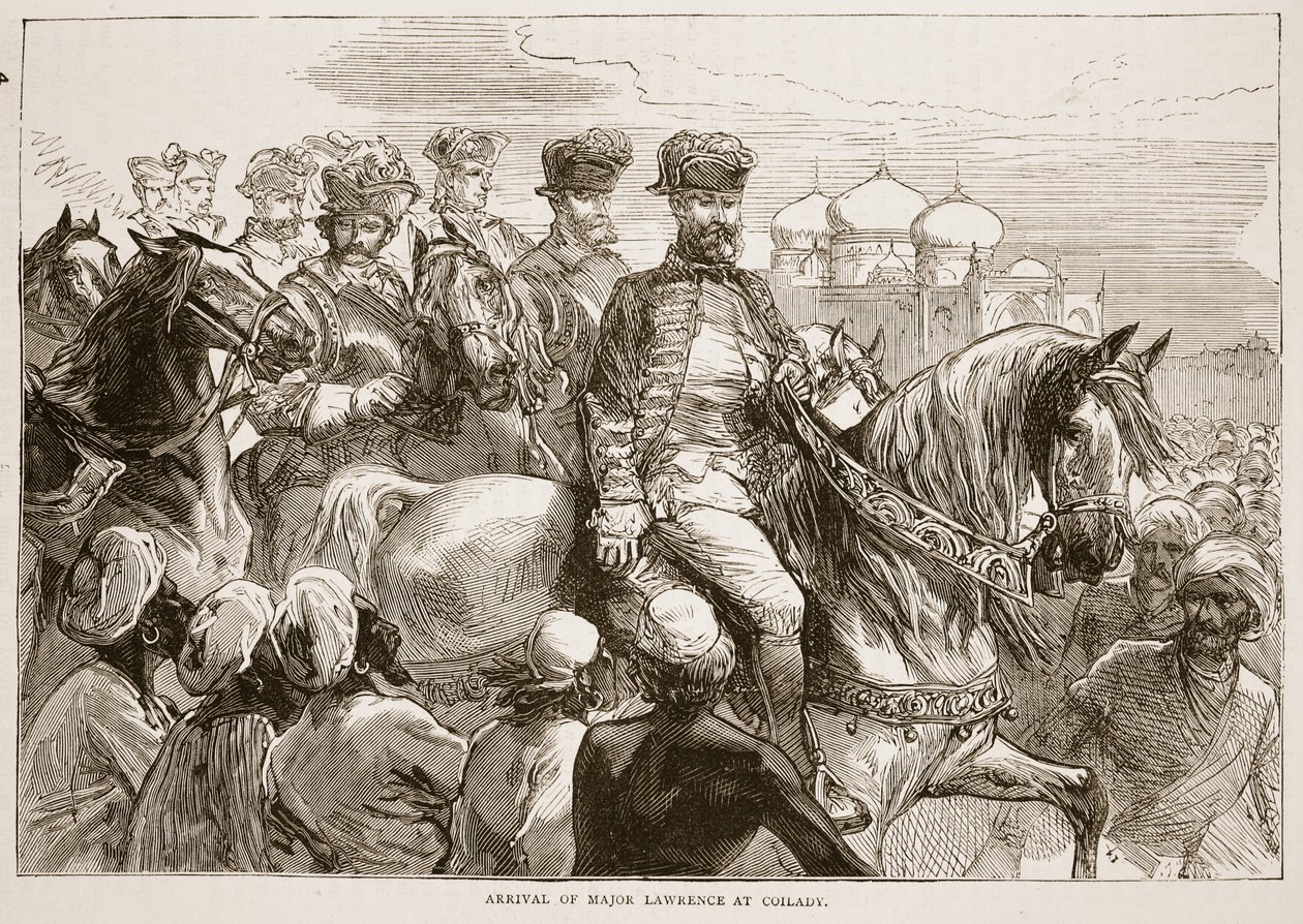 Arrivée du Major Lawrence à Coilady, illustration de Cassell