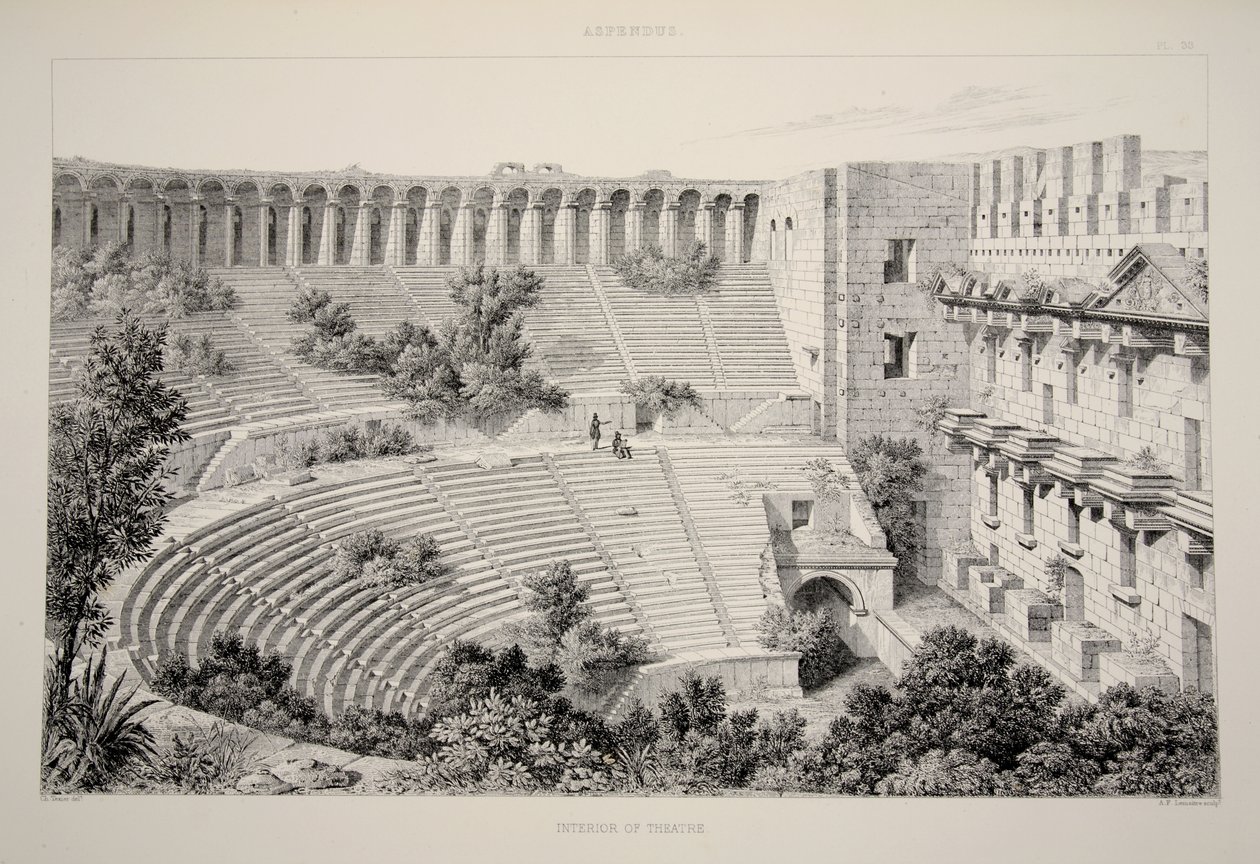 Aspendu - Intérieur du Théâtre, tiré de Les Principales Ruines de l