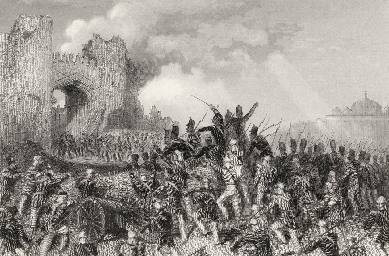Assaut de Delhi et capture de la porte du Cachemire le 14 septembre 1857, de 
