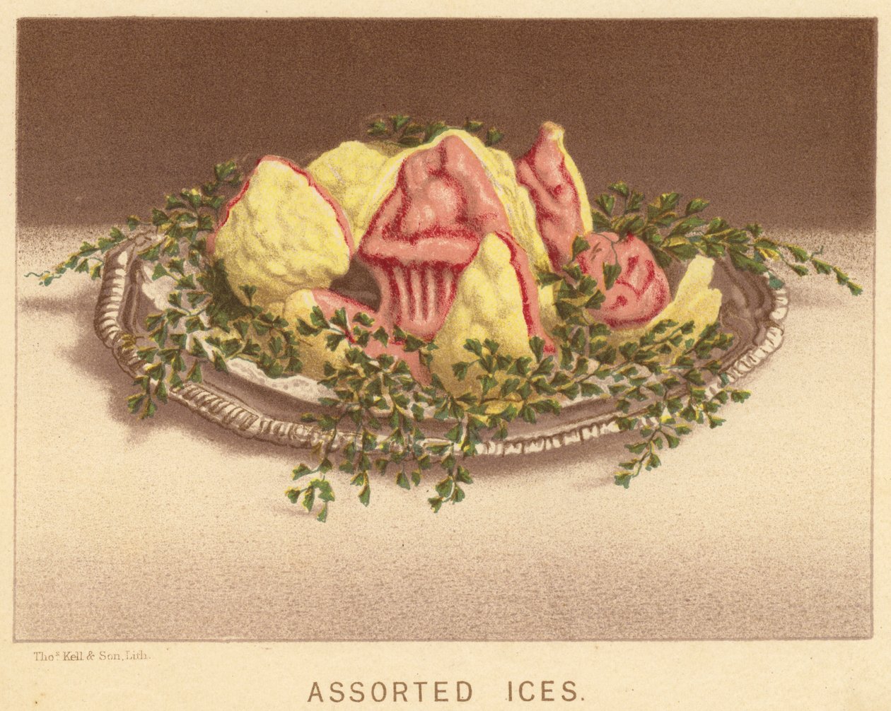 Glaces assorties (lithographie couleur) - English School