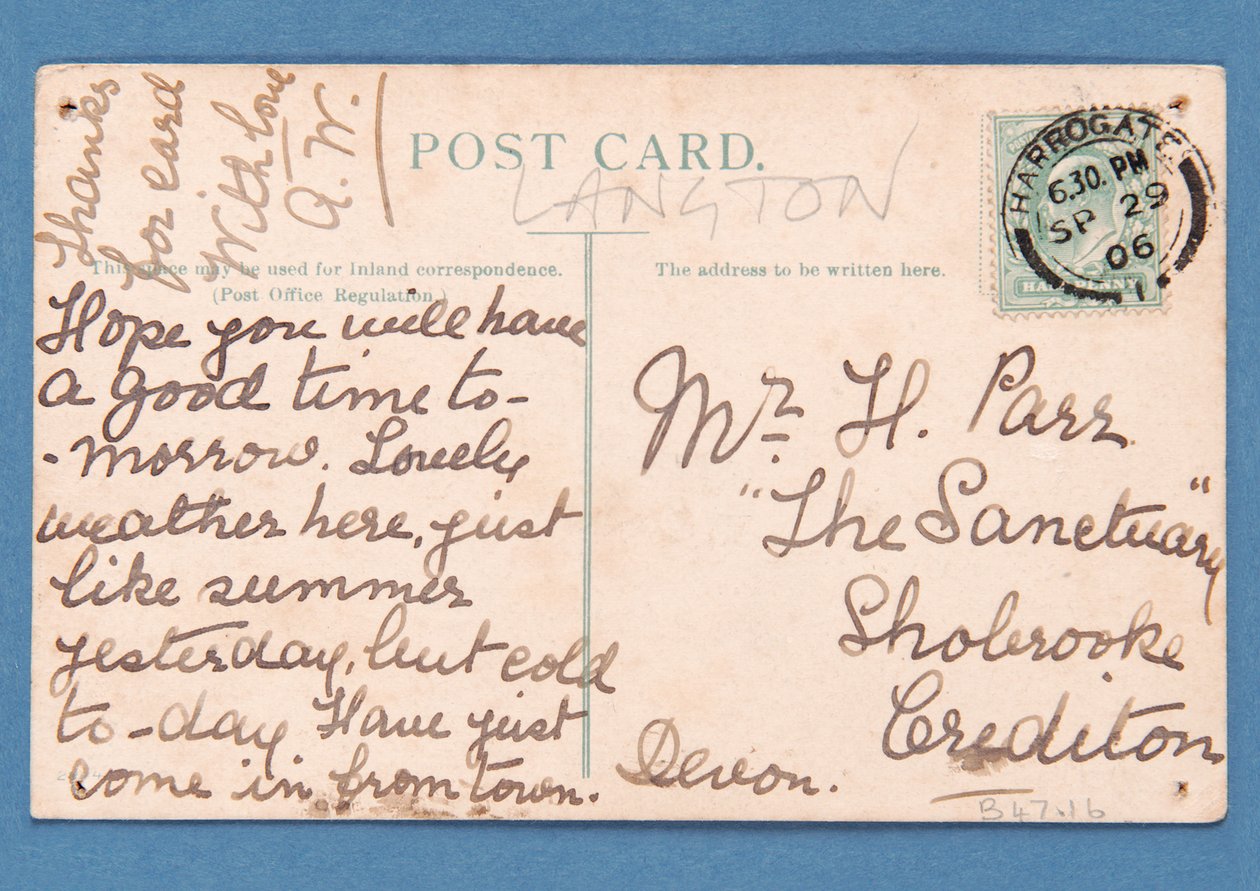 Dos de Jeu, carte postale représentant un match de football - English School