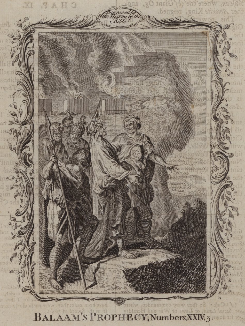 La prophétie de Balaam (gravure) - English School