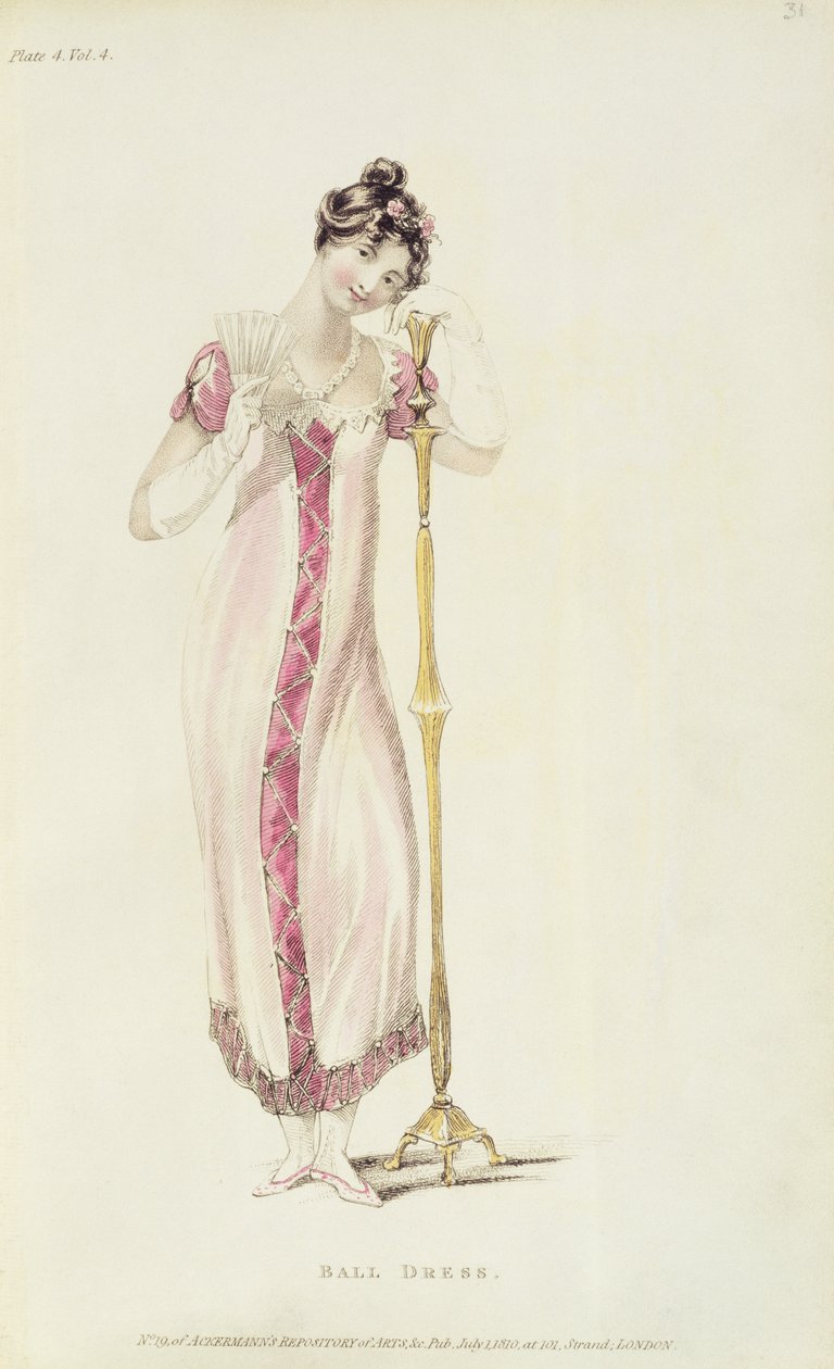 Robe de bal, planche de mode de Ackermann