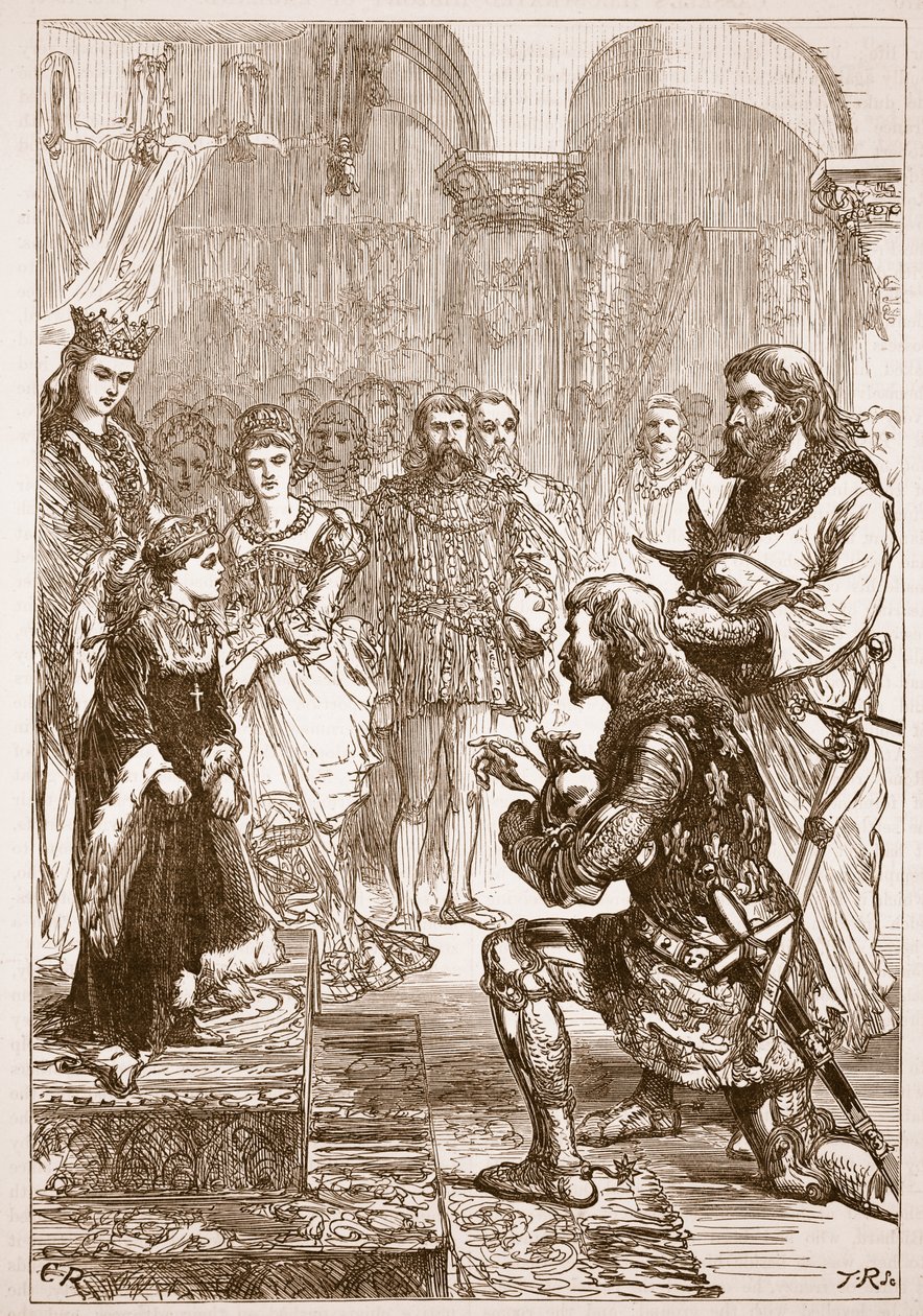 Fiançailles de la princesse Isabelle avec Richard, illustration de Cassells Illustrated History of England - English School