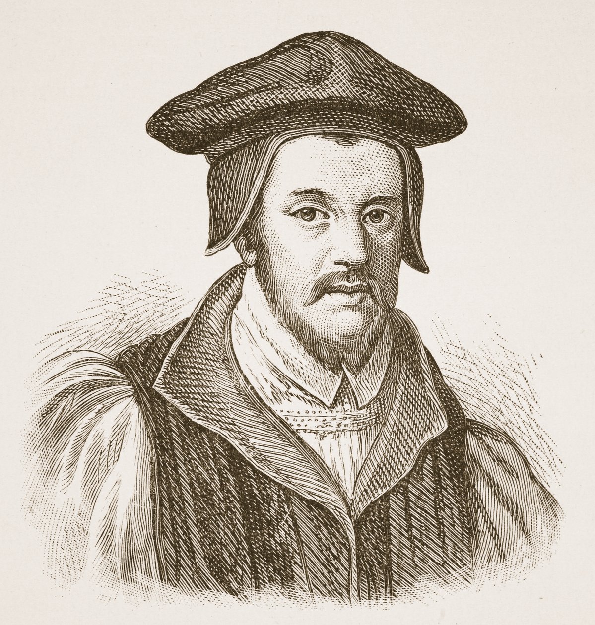 Évêque Jewel, illustration de The Church of England: A History for the People par H.D.M. Spence-Jones - English School