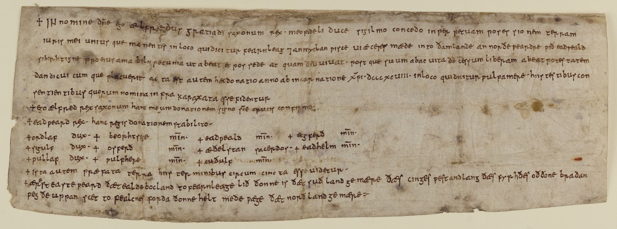 CCA-ChAnt/F/150 Charte du roi Alfred, vers 898 - English School