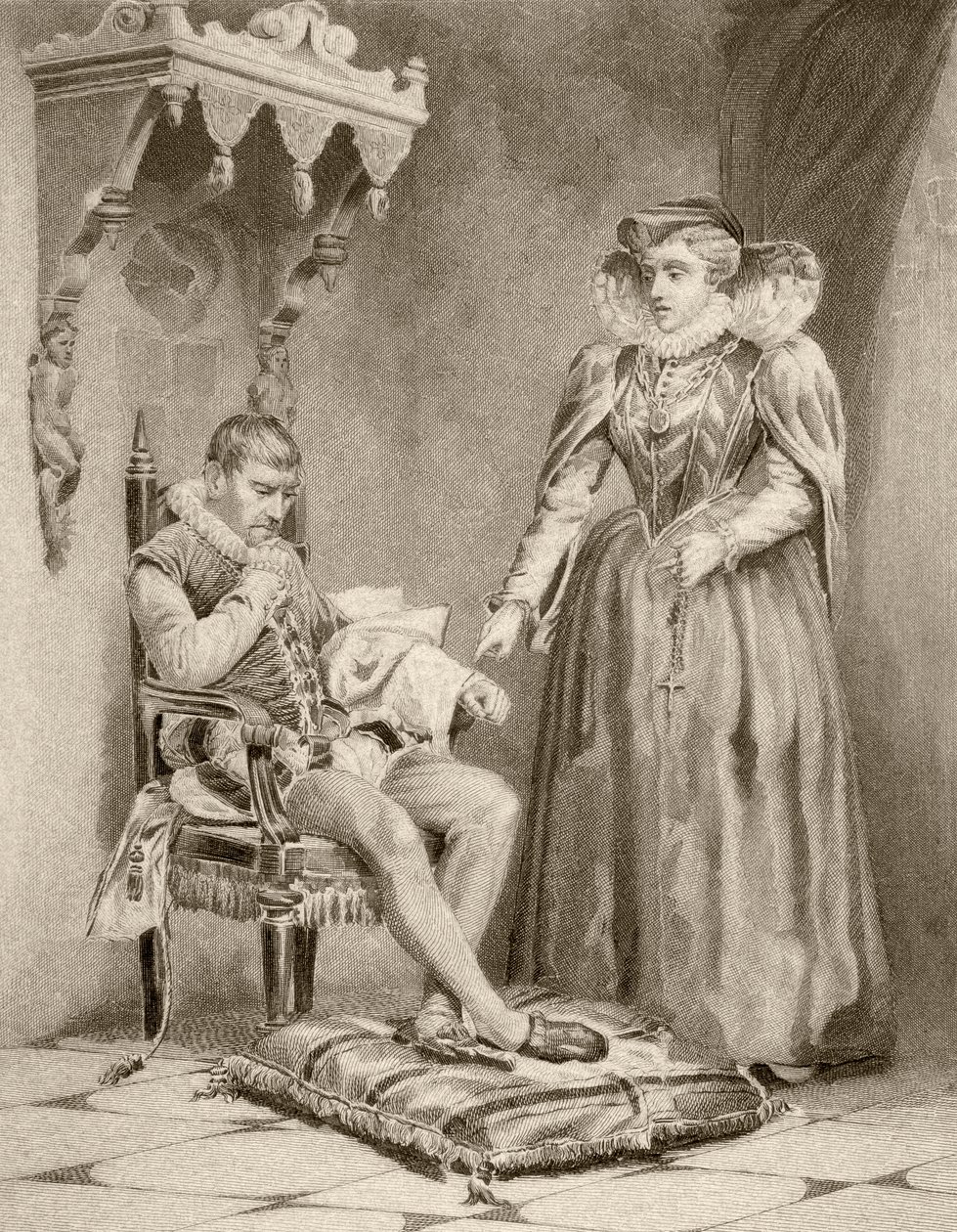 Catherine de Médicis avec son fils Charles IX - English School