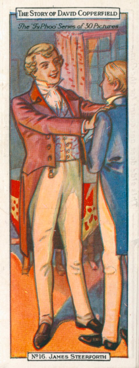 Personnages de David Copperfield : James Steerforth (lithographie couleur) - English School